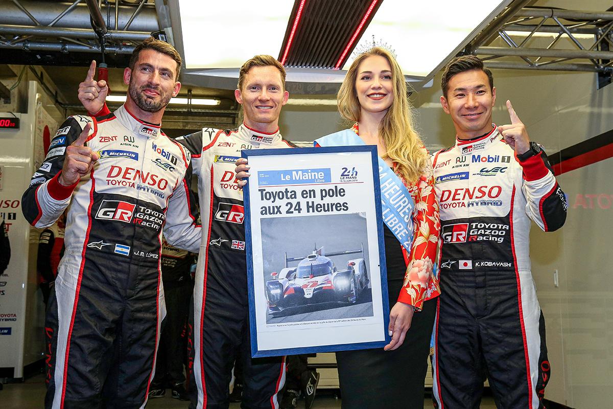 Drivers of LeMans Pole for TS050 HYBRID #7(Mike Conway, Kamui Kobayashi, José María López)