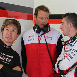 Kamui Kobayashi, Alex Wurz and Sébastien Buemi