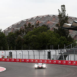 TS050 HYBRID #8 at the final corner of the Autodromo Hermanos Rodriguez