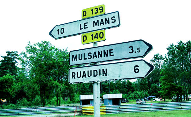 Signs beside the course