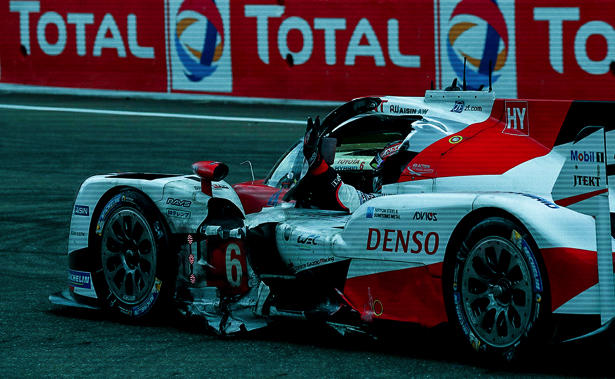 TS050 HYBRID No. 6 car finished 2nd while becoming tattered