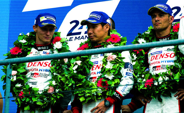 Third drivers of No. 6 car of TS050 HYBRID 6 car without winning podium