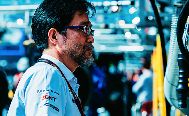 Hisatake Murata gazing at the situation surprisingly GR development department manager