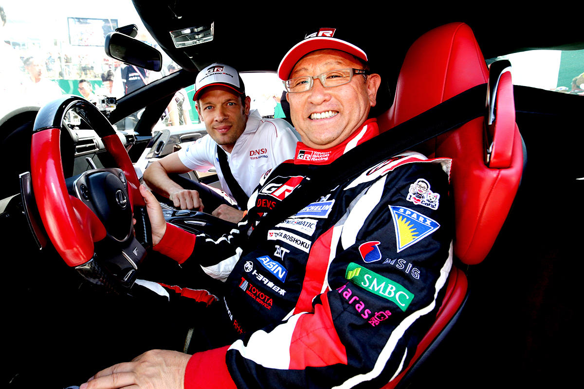 Morizo, aka Toyota Motor Corporation president Akio Toyoda, visits Circuit de la Sarthe for the first time in 2017.