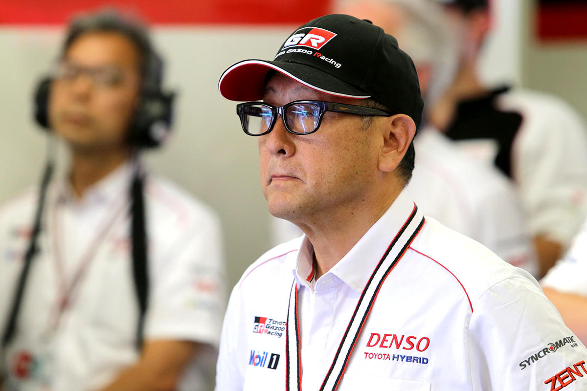 Morizo, aka Toyota Motor Corporation president Akio Toyoda, visits 24 Hours of Le Mans in 2017.