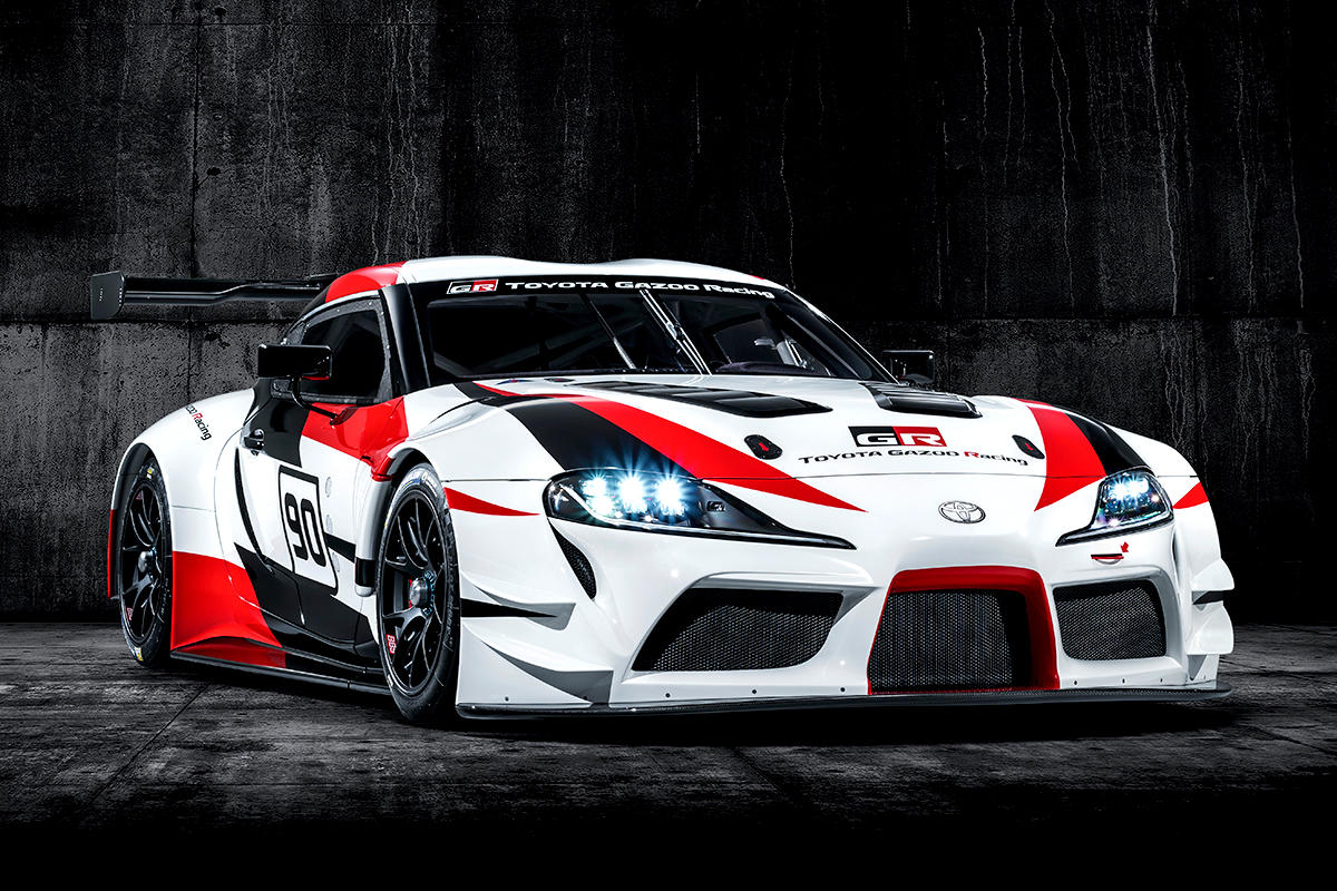 The 'GR Supra Racing Concept' was unveiled in the 2018 Geneva International Motor Show.