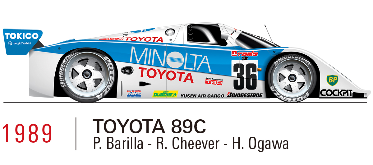 1989 TOYOTA 89C（P.Barilla/R.Cheever/H.Ogawa）