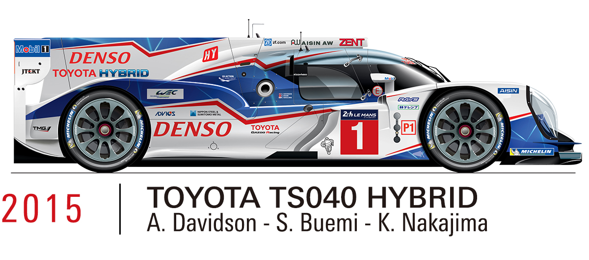 2015 TOYOTA TS040 HYBRID（A.Davidson/S.Buemi/K.Nakajima）