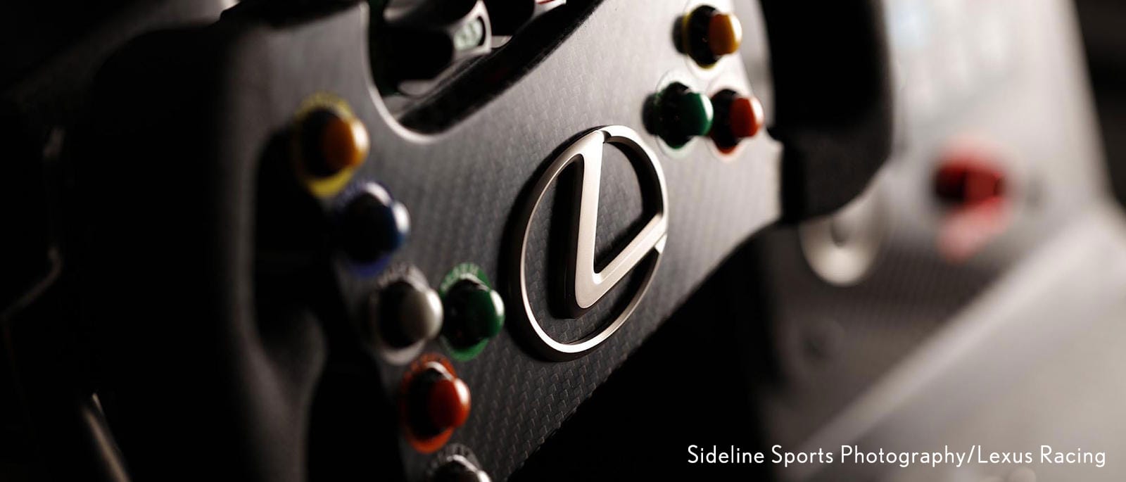 The Steering wheel of the 2017 model Lexus RC F GT3