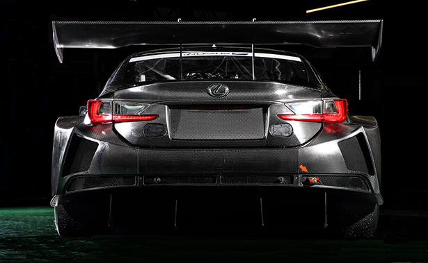 Rear view of the LEXUS RC F GT3