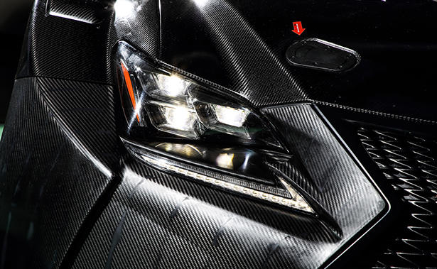 Headlights of the LEXUS RC F GT3