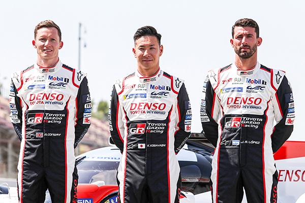 Drivers of TS050 HYBRID #7(Mike Conway, Kamui Kobayashi and José María López)