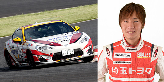 車輌名：埼玉トヨタ・エンドレス86R／選手名：花里 祐弥（CLUB）