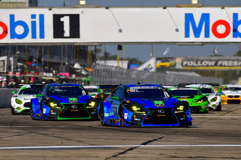 IMSAシリーズ第2戦セブリング12時間レースに出場した3GT RacingのLEXUS RC F GT3の2台