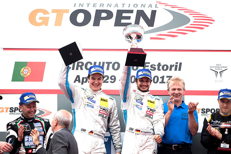 開幕戦のレース2で勝利したFarnbacher RacingのLEXUS RC F GT3（ドミニク・ファーンバッハー／マリオ・ファーンバッハー組）