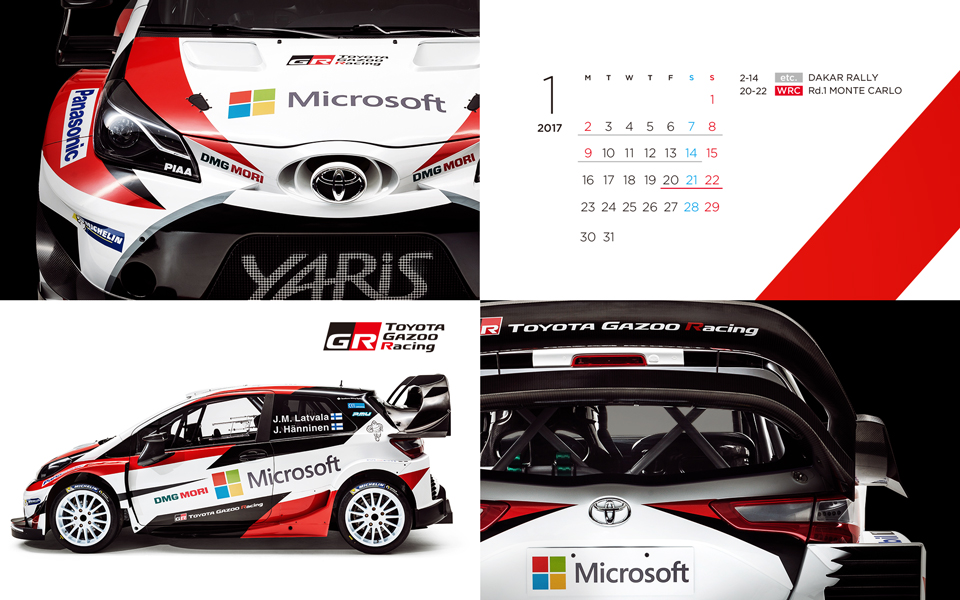 壁紙カレンダー ムービー フォト Toyota Gazoo Racing