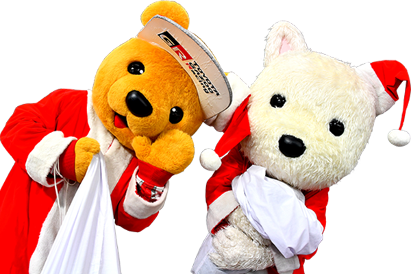 トヨタ くま吉とルーキーのクリスマスカード素材