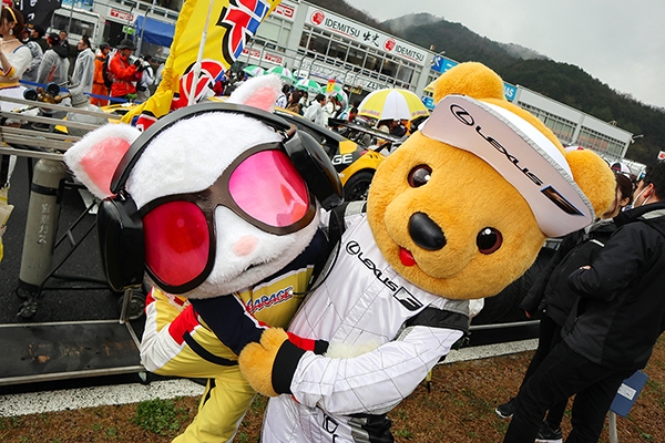 レクサス くま吉 アップちゃんと一緒に@ SUPER GT 2019年 第1戦（開幕戦）岡山