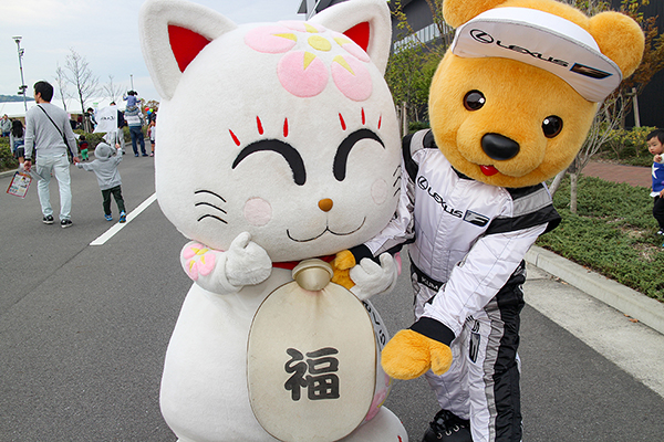 レクサス くま吉 招き猫のキャラクターと一緒に@ トヨタ自動車九州 スプリングフェスタ2019