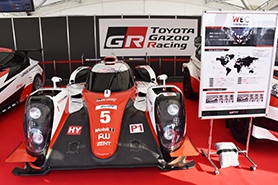 TOYOTA GAZOO Racingブースに展示された車両たち