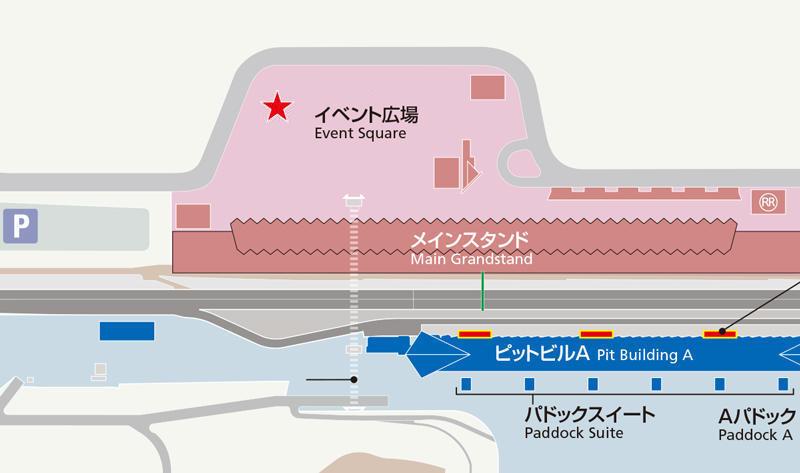 富士スピードウェイにオープンする「LEXUSブース」の場所