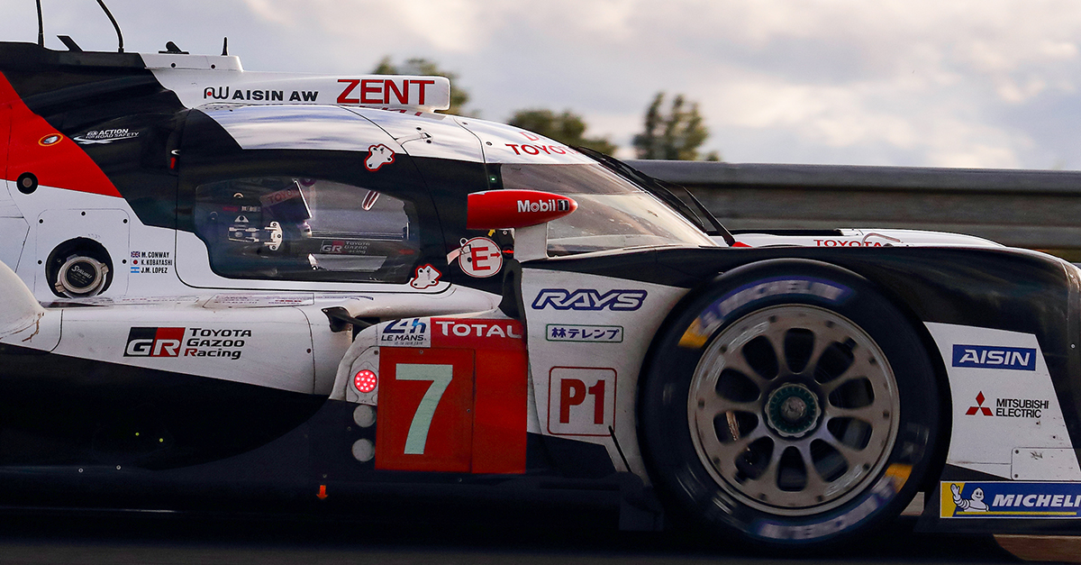 第8戦ル・マン24時間レースの予選1回目で暫定ポールポジションを獲得したTS050 HYBRID 7号車