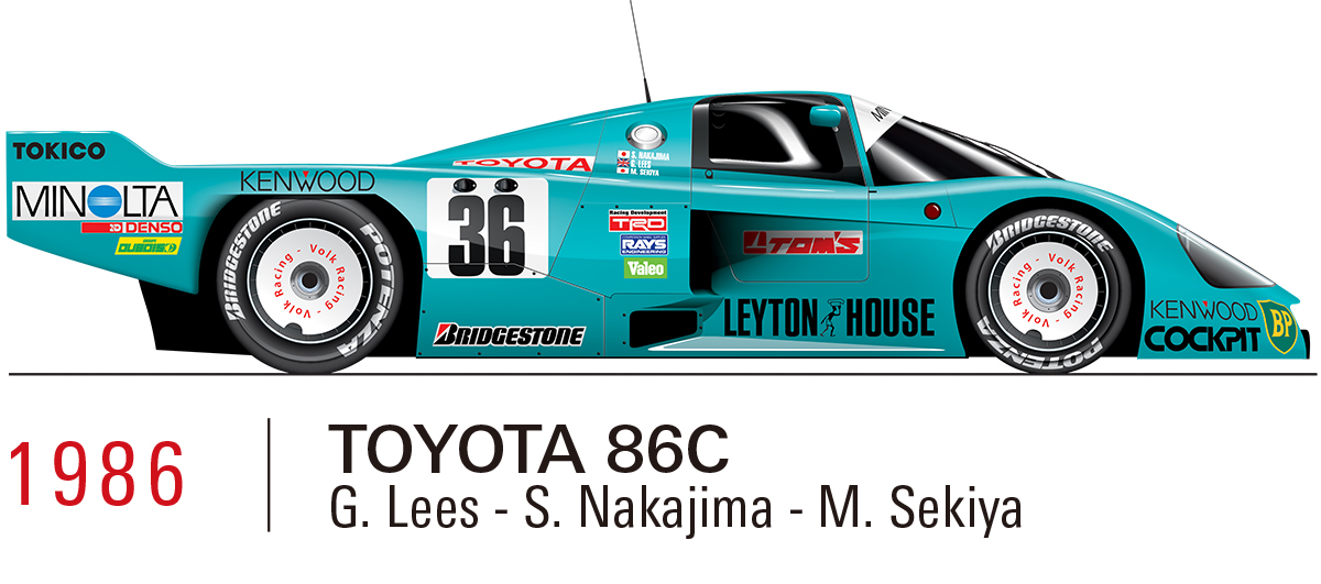 1986 TOYOTA 86C（G.Lees/S.Nakajima/M.Sekiya）