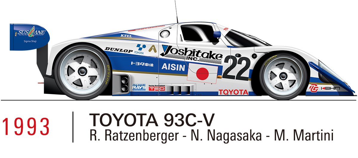 1993 TOYOTA 93C-V（R.Ratzenberger/N.Nagasaka/M.Martini）