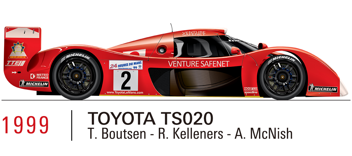1999 TOYOTA TS020（T.Boutsen/R.kelleners/A.McNish）