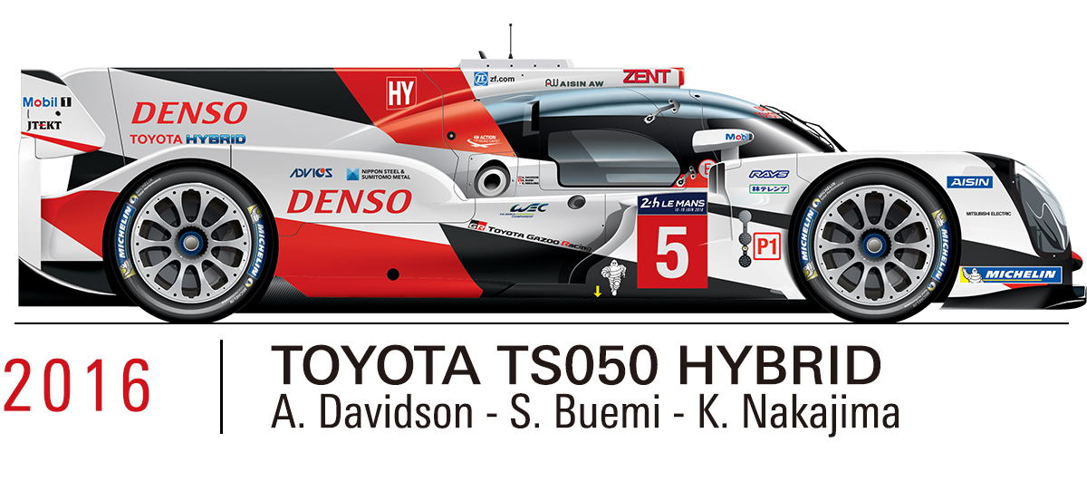 2016 TOYOTA TS050 HYBRID（A.Davidson/S.Buemi/K.Nakajima）