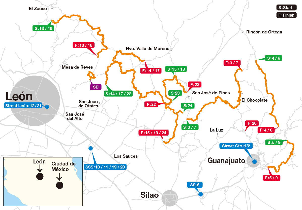 2020年ラリー・メキシコ　Map