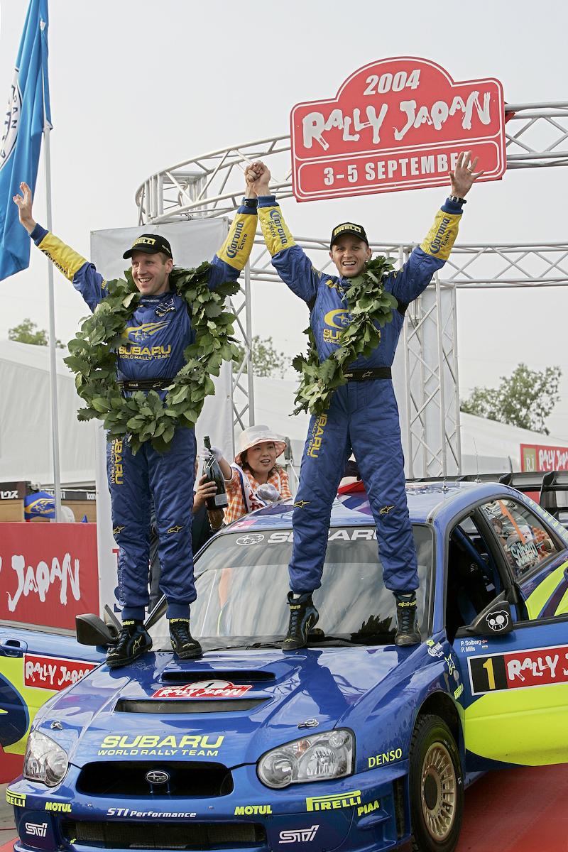ペター・ソルベルグ（写真右）＆フィル・ミルズ／2004年WRC第11戦ラリー・ジャパン
