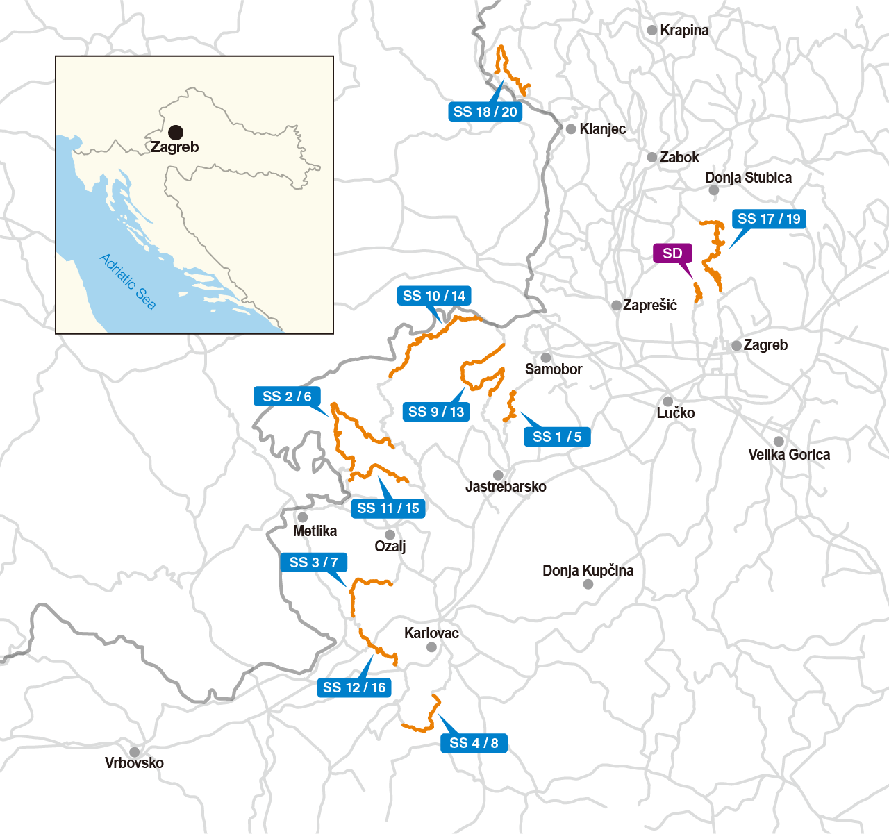 Map Rally Croatia 2021