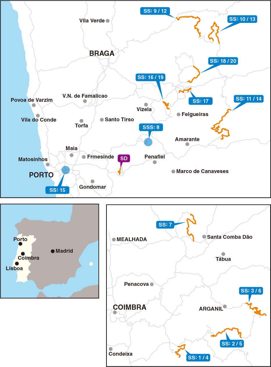 Map Rally de Portugal 2021