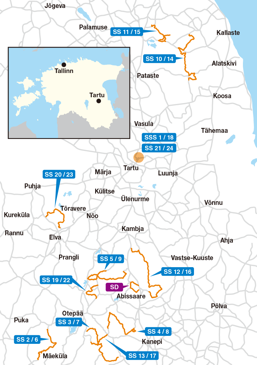 Map Rally Estonia 2021