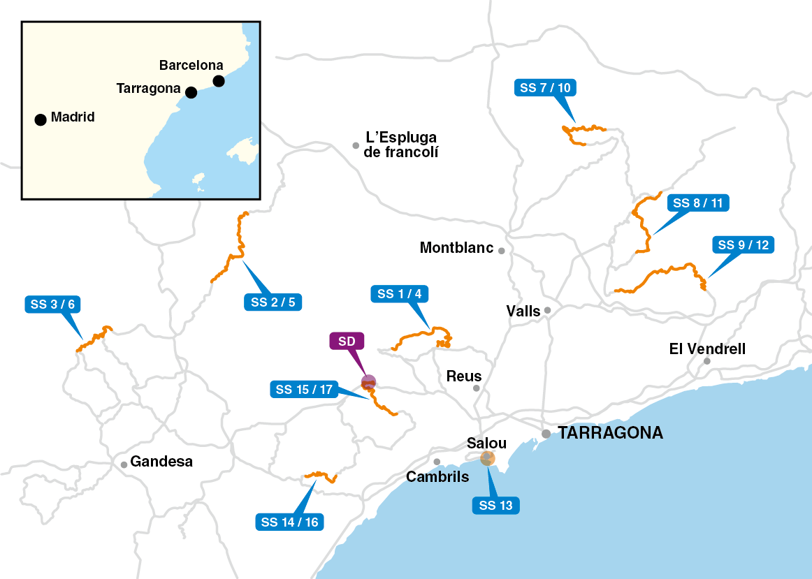 Map RALLY DE ESPAÑA 2021